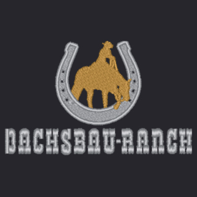 Dachsbau Ranch Rücken- und Bruststick - Men's Hooded Jacket Design