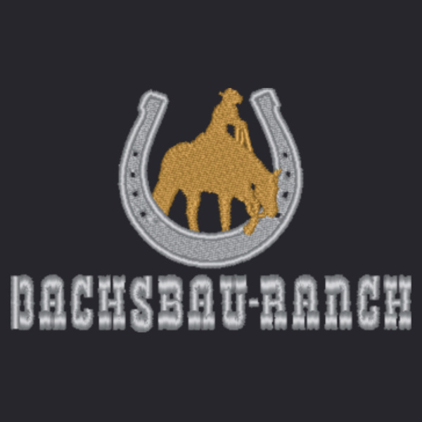 Dachsbau Ranch Rücken- und Bruststick - Men's Promo Softshell Jacket Design
