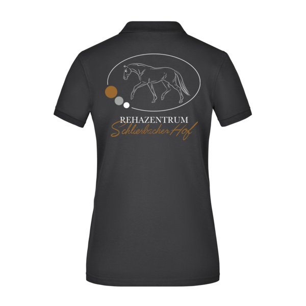 Rückendruck - Ladies' Elastic Polo Piqué Miniaturansicht