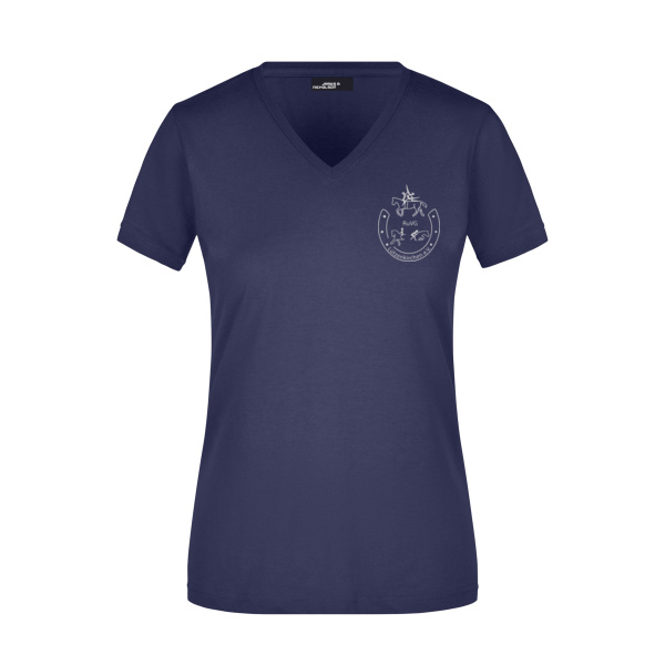 kleiner Druck - Ladies' Slim Fit V-T Miniaturansicht