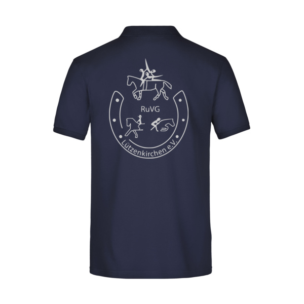 großer Druck - Men's Pima Polo Miniaturansicht