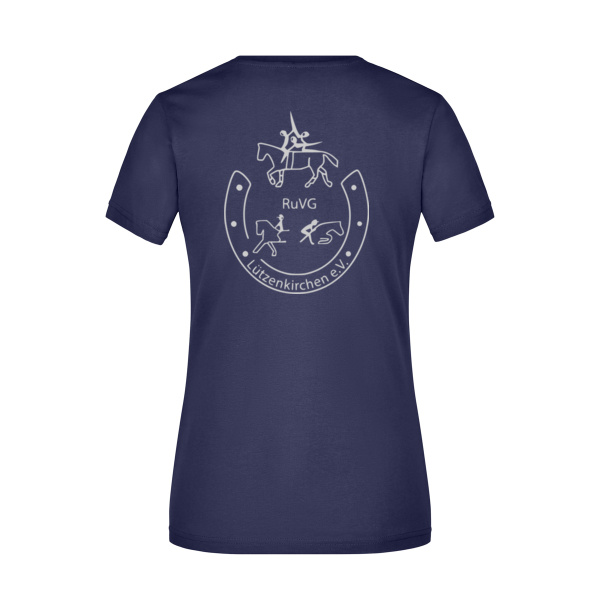 großer Druck - Ladies' Slim Fit V-T Miniaturansicht