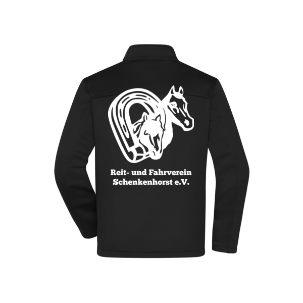 Rückendruck Weiß - Men's Softshell Jacket Miniaturansicht