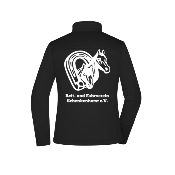 Rückendruck Weiß - Ladies' Softshell Jacket Miniaturansicht