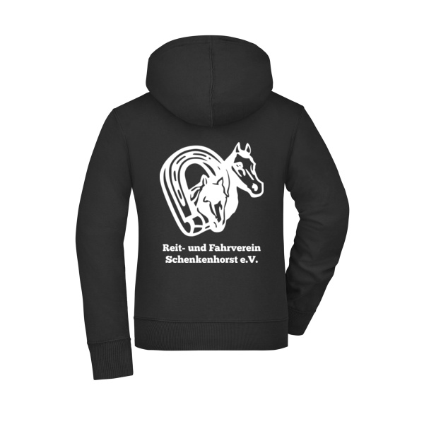 Rückendruck Weiß - Ladies' Hooded Jacket Miniaturansicht