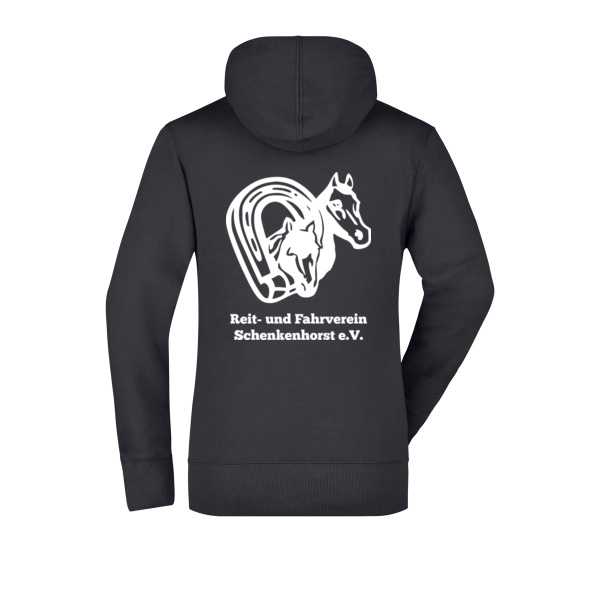 Rückendruck Weiß - Ladies' Hooded Sweat Miniaturansicht