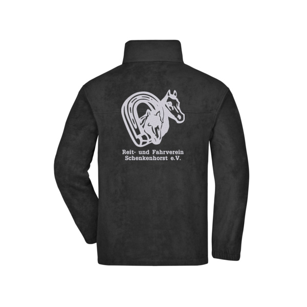 Rückenstick Weiß - Full-Zip Fleece Miniaturansicht