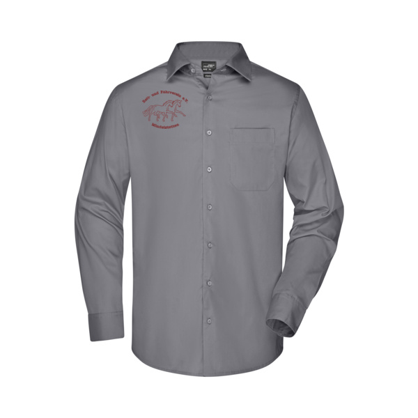Beidseitiger Stick - Men's Business Shirt Long-Sleeved Miniaturansicht
